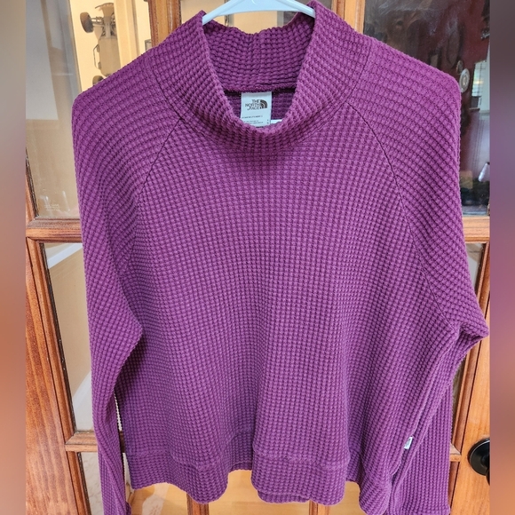 The North Face Purple Waffle Knit Pullover - Picture 1 of 4